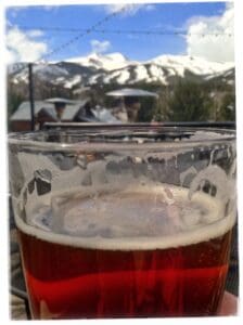 Beer and Mountain View. Ski slopes